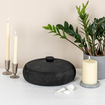 Creative Co-Op Paulownia Wood Container with Lid