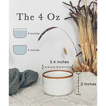 Mora Ceramic Ramekins - 4oz, Set of 6 - Small Oven Safe Baking Dishes/Cups - For Personal Pudding, C...