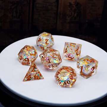 Stunning DND Dice Set for Tabletop RPG Gaming - 7 Pieces Included