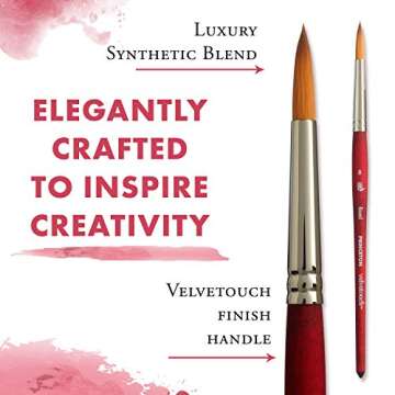 Princeton Velvetouch Round 8" Paint Brush for Artists