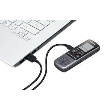 Sony Digital Voice Recorder ICD-PX Series, with Built-in Mic and USB, 4GB Memory, Noise Cut for Noise-Free Recordings, Includes A NeeGo Lavalier Lapel Mic