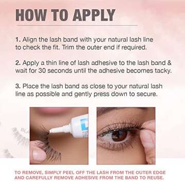 Ardell False Eyelashes Wispy Lashes, Easy Application, Natural Look, Reusable Lashes - Black, 2 Pack