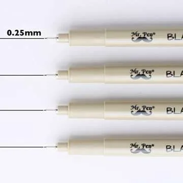 Mr. Pen Fineliner Set - Precise Black Ink Pens for All