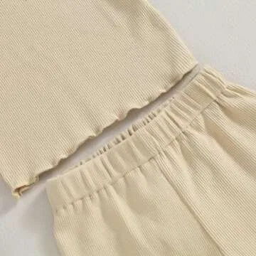 Kupretty Girls Summer Clothes Set - 2Pcs Ruffle T-Shirt & Shorts