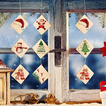 Coopay 40 PCS 6 inches Unfinished Wood Squares Natural Wood Slices Wooden Square Cutouts for Painting Writing Carving DIY Supplies, and Home Decorations