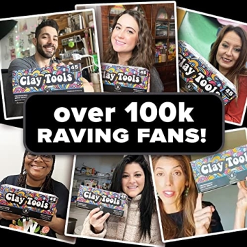 Hippie Crafter 45-Piece Polymer Clay Tool Kit for All Ages