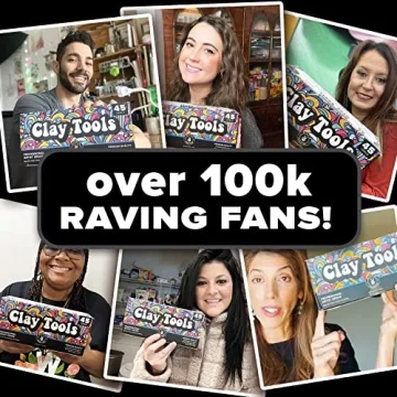 Hippie Crafter 45-Piece Polymer Clay Tool Kit for All Ages