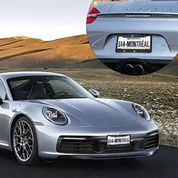 Bling License Plate Frame for Women, Sparkly Stainless Steel License Plate Frames| Over 1200 pcs 14 Facets Bedazzled Clear Glass Rhinestone Crystals w/Free Glitter Diamond 1PCS Box (Black)