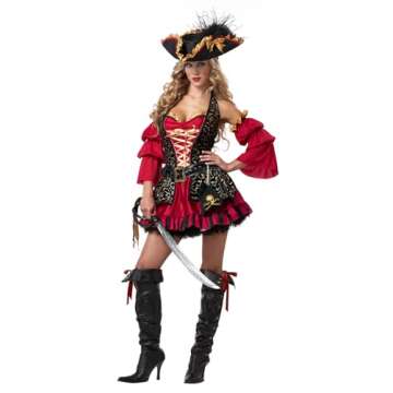 California Costumes Sexy Spanish Pirate Costume Medium Red