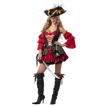 California Costumes Sexy Spanish Pirate Costume Medium Red