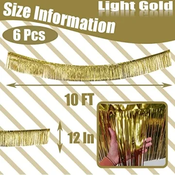 10 Feet Metallic Fringe Garland for Party Decorations