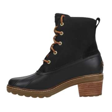Sperry Women's Saltwater Heel Snow Boot in Black 8.5
