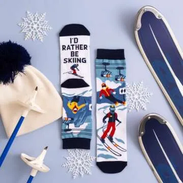 I'd Rather Be Skiing - Funny Unisex Socks for All