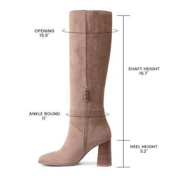 Stylish EQAUDES Brown Knee High Boots for Fall Fashion
