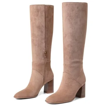 Stylish EQAUDES Brown Knee High Boots for Fall Fashion
