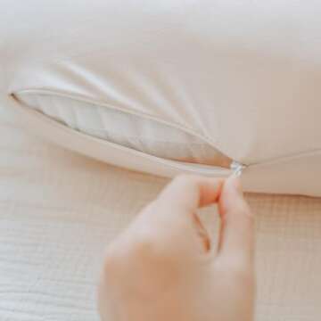 Konssy Soft Nursing Pillow Covers - 2 Pack for Moms and Babies