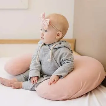 Konssy Soft Nursing Pillow Covers - 2 Pack for Moms and Babies