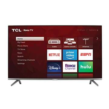 TCL 55-inch 6-Series 4K UHD Dolby Vision HDR QLED Roku Smart TV - 55R635, 2021 Model , Black