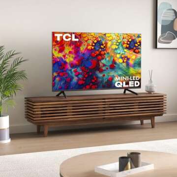 TCL 55-inch 6-Series 4K UHD Dolby Vision HDR QLED Roku Smart TV - 55R635, 2021 Model , Black