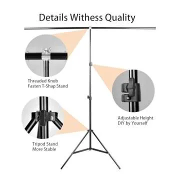 Green Screen Backdrop with Stand kit,YELANGU 6.5X5ft Portable Photographic Studio Photo Background for Streaming, ID Photos, Video conferences and interviews