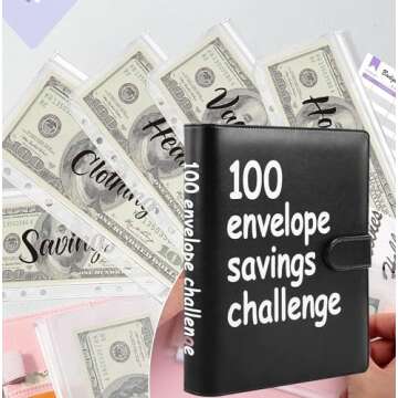 100 Envelopes Money Saving Challenge, 100 Envelope Challenge Binder, Easy and Fun Way to Save $5,050...