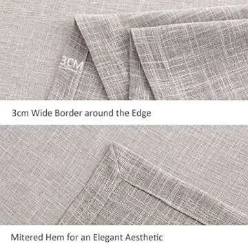 maxmill Flaxy Faux Linen Tablecloth - Durable & Elegant