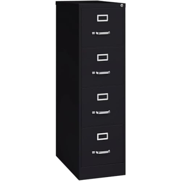 Lorell LLR60191 4-Drawer Vertical File with Lock - Sleek Organization Solution for Home and Office