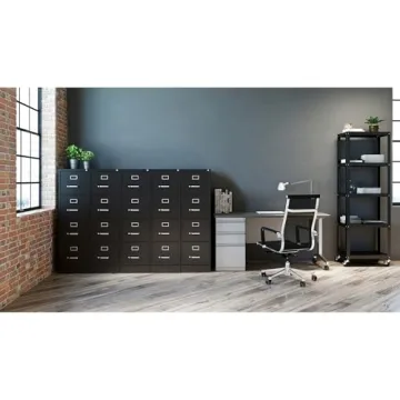 Lorell LLR60191 4-Drawer Vertical File Cabinet with Lock
