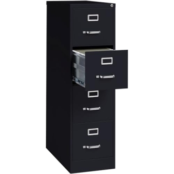Lorell LLR60191 4-Drawer Vertical File Cabinet with Lock