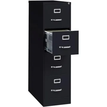 Lorell LLR60191 4-Drawer Vertical File Cabinet with Lock