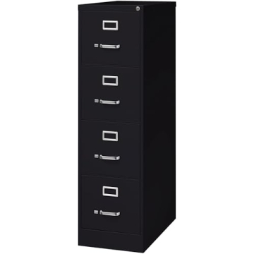 Lorell LLR60191 4-Drawer Vertical File Cabinet with Lock