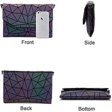 Stylish Geometric Luminous Crossbody Bag for Women
