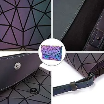 Stylish Geometric Luminous Crossbody Bag for Women
