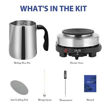 SAEUYVB Candle Making kit with Hot Plate,Candle Making Supplies,Candle Making Kit for Beginners with...