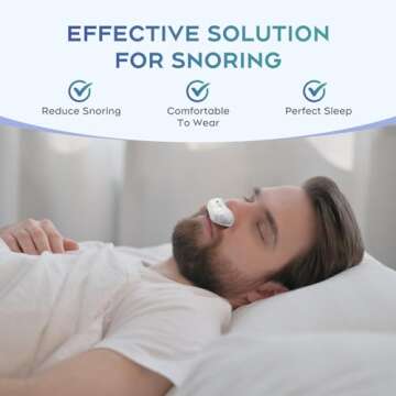 AEE Anti Snoring Devices, Snoring Solution, Effective Snoring Prevention, Adjustable & Breathable, Snoring Solution for Men and Women, Suitable for All Nose Shapes White -3