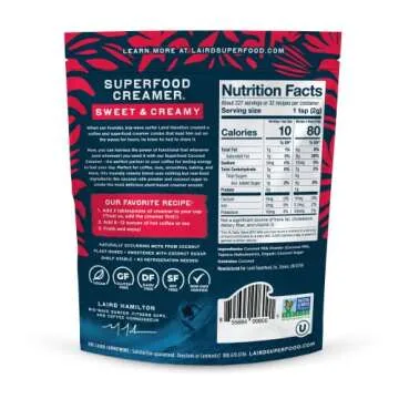 Laird Superfood Non-Dairy Superfood Creamer - Coconut Powder Coffee Creamer - Sweet & Creamy - Glute...