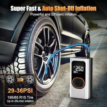 Portable Tire Inflator with 4000mAh Battery for All