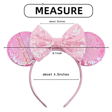 PAITTY Mouse Ears Headbands - Perfect for Disney Fun!