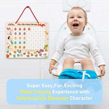 Babebay Potty Training Chart for Toddlers – Dinosaur Design - Magnetic Potty Sticker Chart, Reusab...