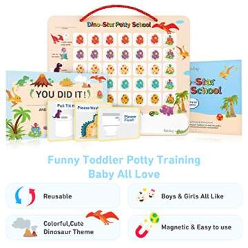 Babebay Dinosaur Potty Training Chart for Toddlers