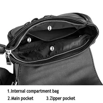NYKKOLA Sling Bag Fashion Saddle Bag Leather Crossbody Backpack Daypack for Men & Women