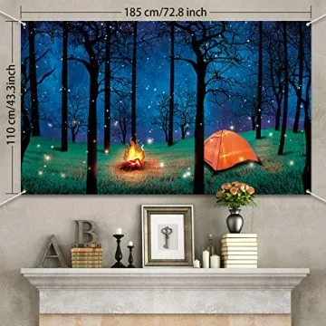 Blulu Forest Camping Photography Backdrop for Fun Events