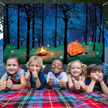 Blulu Forest Camping Photography Backdrop for Fun Events