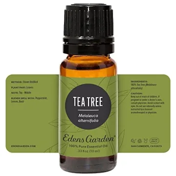 Edens Garden Tea Tree Essential Oil- 100% Pure Premium Grade, Undiluted, Natural, Therapeutic, Aromatherapy, The Best for Diffuser, Hair, Humidifiers, Kid Safe 10 ml (.33 fl oz)