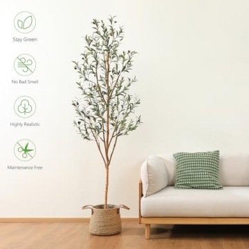 7FT Kazeila Artificial Olive Tree for Home Decor