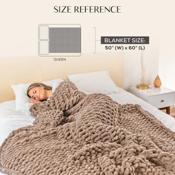 SAMIAH LUXE Chunky Knit Blanket for Ultimate Cozy Comfort