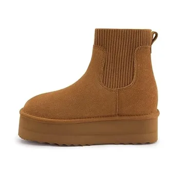 Stylish Athlefit Women's Winter Platform Chelsea Boots