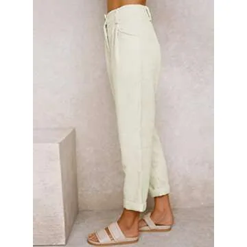 Stylish Acelitt Women's High Waisted Corduroy Pants