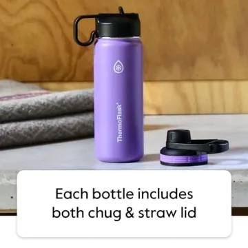 Affordable Insulated Water Bottle with Dual Lids