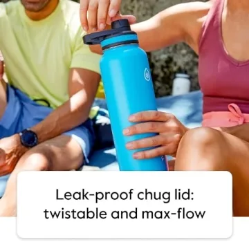 Affordable Insulated Water Bottle with Dual Lids